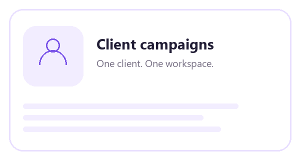 Client Campaigns in Seller’s Bay